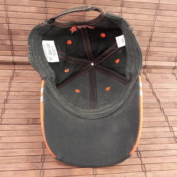 Bobcat Liquid Metal Black Orange Hat Baseball Cap 250296 - Picture 10 of 13